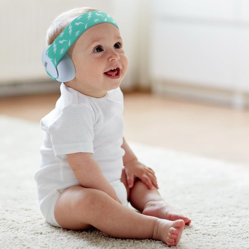 [Australia] - Mumba Baby Ear Protection Noise Cancelling Headphones for Baby Ages 3 to 24 Months Lightning Green 