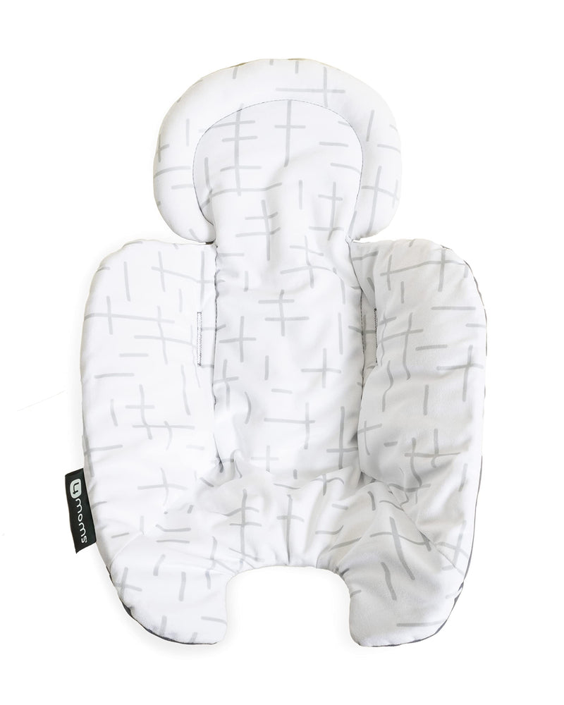 [Australia] - 4moms RockaRoo and MamaRoo Infant Insert, Machine Washable, Soft, Plush Fabric, Reversible Design, Dark Grey 