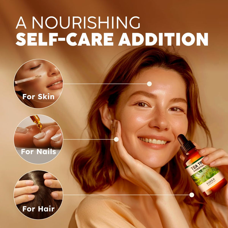[Australia] - Kukka Essential Oils Tea Tree Oil for Skin, Hair, Nails & Toenails, Aromatherapy - 4 Fl Oz / 118 ml, DIY Soap Making Scents 