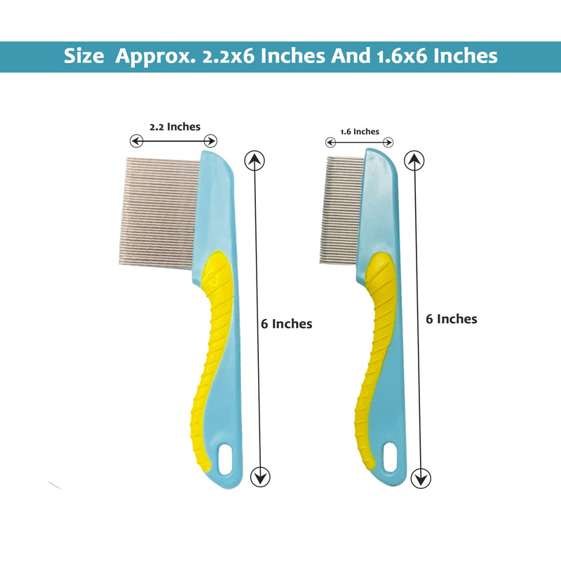 [Australia] - 5 Pieces Hair Nit Combs Remove Head Nits Fine Stainless Steel Teeth Head Nit Comb For Pets Kids And Adults 