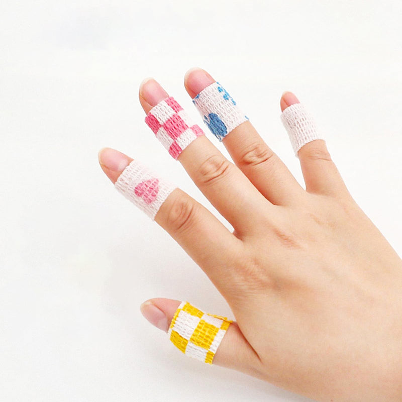 Self Adhesive Finger Tape: 12pcs Finger Rolls Elastic Wraps for Stretch Athletic Sports Wrist Ankle