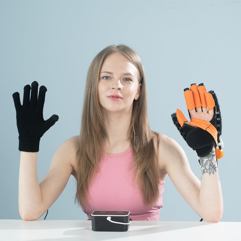 [Australia] - Rehabilitation Robot Gloves for Stroke Recovery Hemiplegia Finger Hand Function Rehabilitation Therapy Arthriti Glove Large Left Hand 