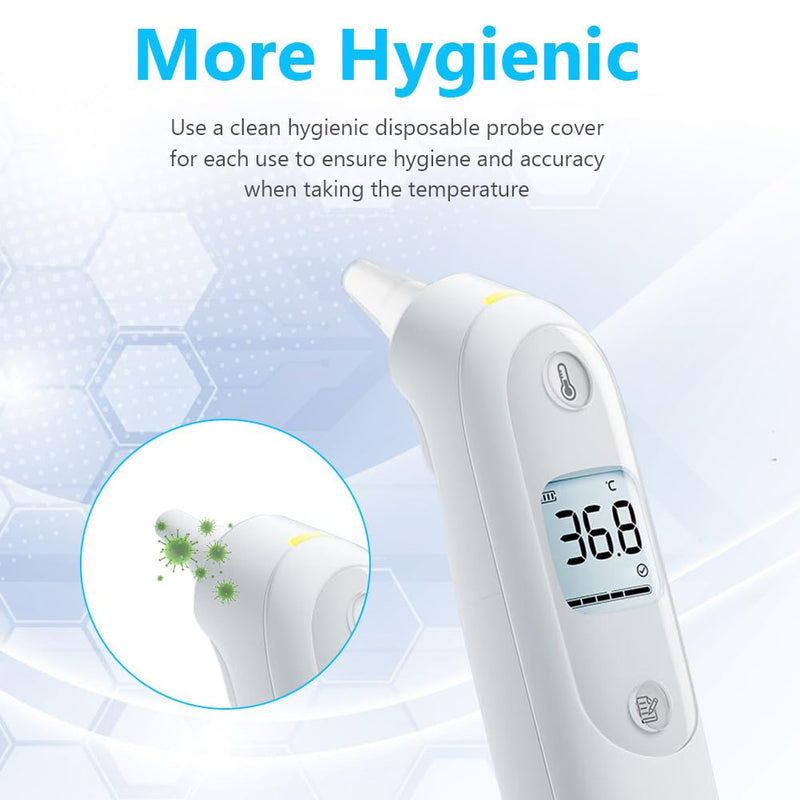 [Australia] - ACWOO Set of 100 for Braun clinical thermometer protective caps, clinical thermometer ear protective cover, replacement protective caps, for all Braun Thermoscan ear thermometers and other types of digital thermometers 100 pieces 