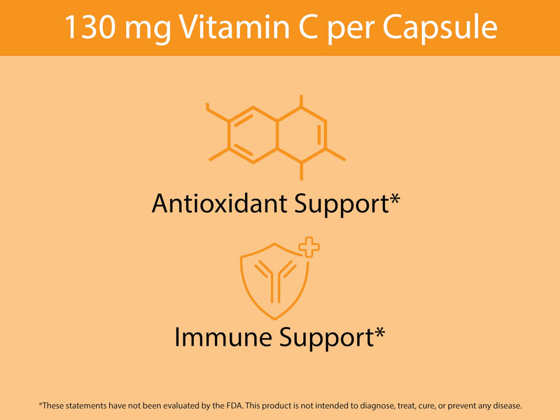 Fruit-C Whole Food Vitamin C Capsules from Organic Fruit, 60 Count | 130 mg Vitamin C per Capsule from 7 Freeze-dried Fruits - Acerola, Wild Blueberry, Acai & More. No Synthetic Ascorbic Acid