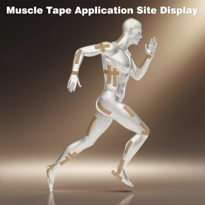 [Australia] - 6 Rolls Kinesiology Tape, 2in x 16.4ft Beige Latex Free Cotton Elastic Muscle Support Tape, Breathable Waterproof Sports Adhesive for Knee, Ankle, Shoulder, Wrist, Back Pain Relief 