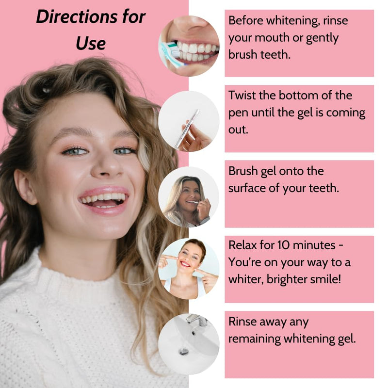 Novashine Teeth Whitening Pen, 2ml 6% Hydrogen Peroxide, Up to 15 whitening Treatments