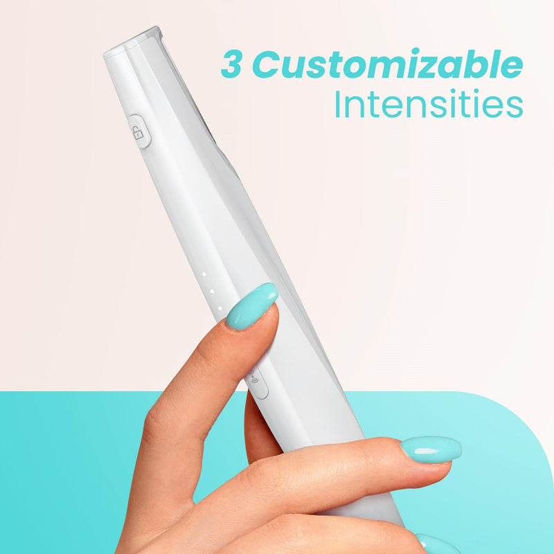 [Australia] - Sonic Dermaplaning Tool for Face - Rechargeable Dermaplane Razor with 6 Refill Dermablades, Facial Hair & Peach Fuzz Remover for Women (White) White 