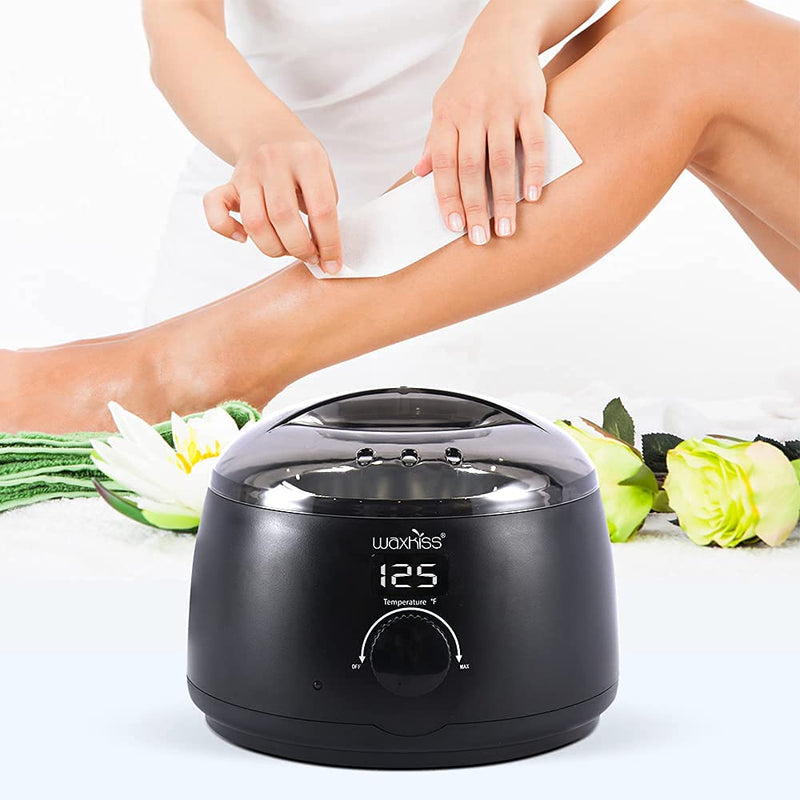 [Australia] - waxkiss Digital Hair Removal Warmer with See-Through Lid and 14oz Pot Black-1 