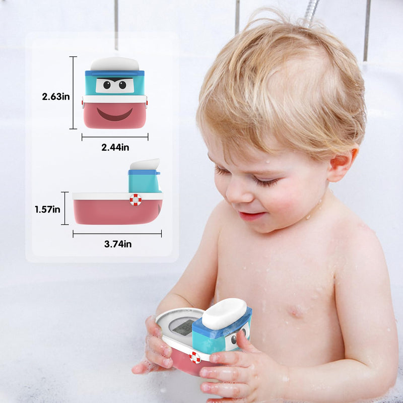 Baby Bath Thermometer for Newborn | Digital Bath Water Temperature Sensor | Infants Bathtub Thermometer with Visual Alarm | Kids Bathing Floating Toy