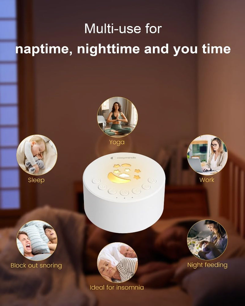 [Australia] - Portable White Noise Sound Machine for Relaxation, Better Baby & Adult Sleep ‚Äì 18 Sounds ‚Äì USB-C Rechargeable ‚Äì 18hr Battery ‚Äì Baby White Noise Machine ‚Äì Travel Sound Machine 
