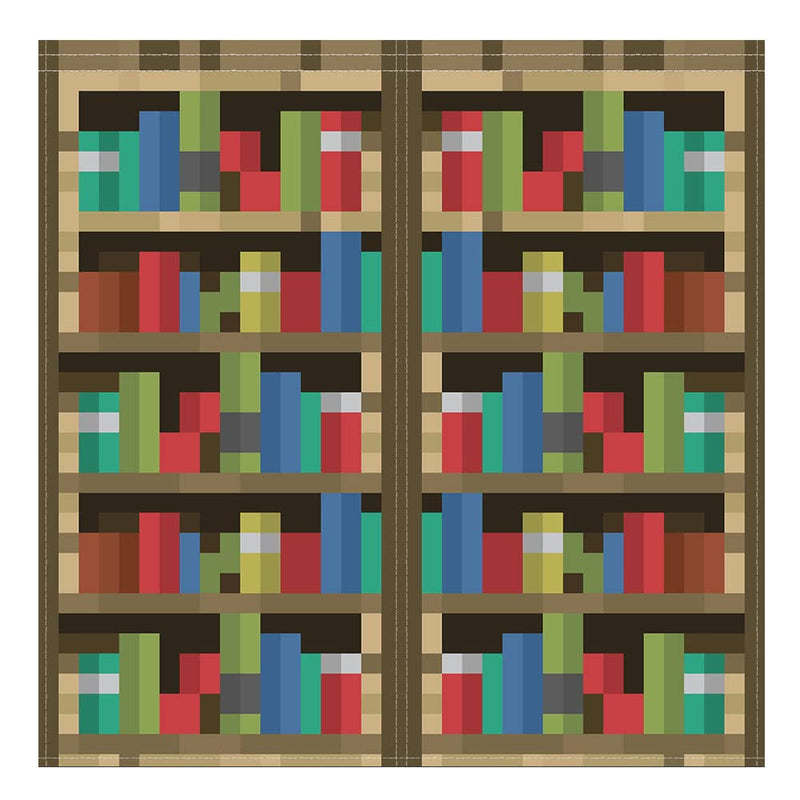 [Australia] - Allenjoy Pixelated Bookshelf Children Window Curtains for Boy Girl Baby Kids Room Bedroom Nursery Toddler Home Office Decor Decorations Durable Fabric Machine Washable 82 in x 84 in 