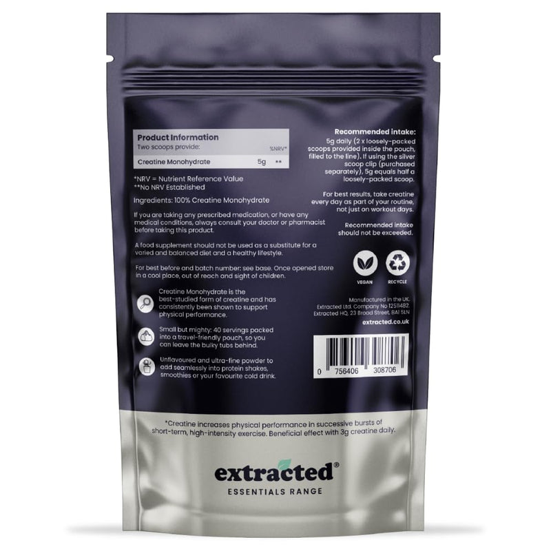 Pure Creatine Monohydrate Powder, Micronized 200 Mesh for Fast Dissolving, 100% Unflavoured High-Purity Creatine, Lab Tested, Vegan, Non-GMO, Gluten-Free, 5g Serving 1 Pack (200g)