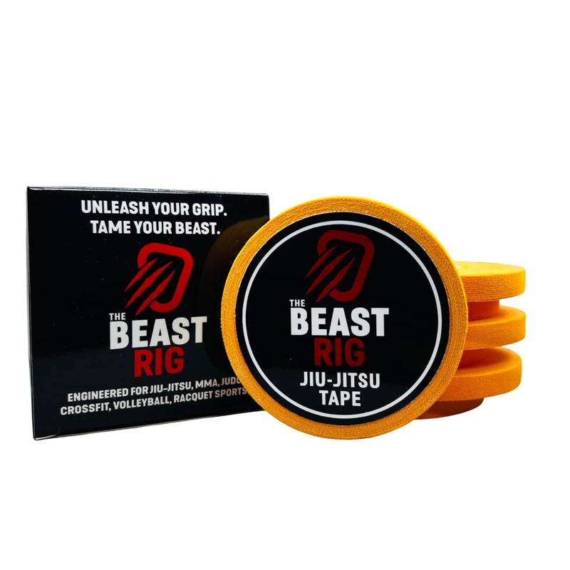 Athletic Tape for Jiu-Jitsu (BJJ), Judo, MMA, Crossfit, Volleyball and Racket Sports (8 Rolls - 45 feet per roll) (Orange) Orange