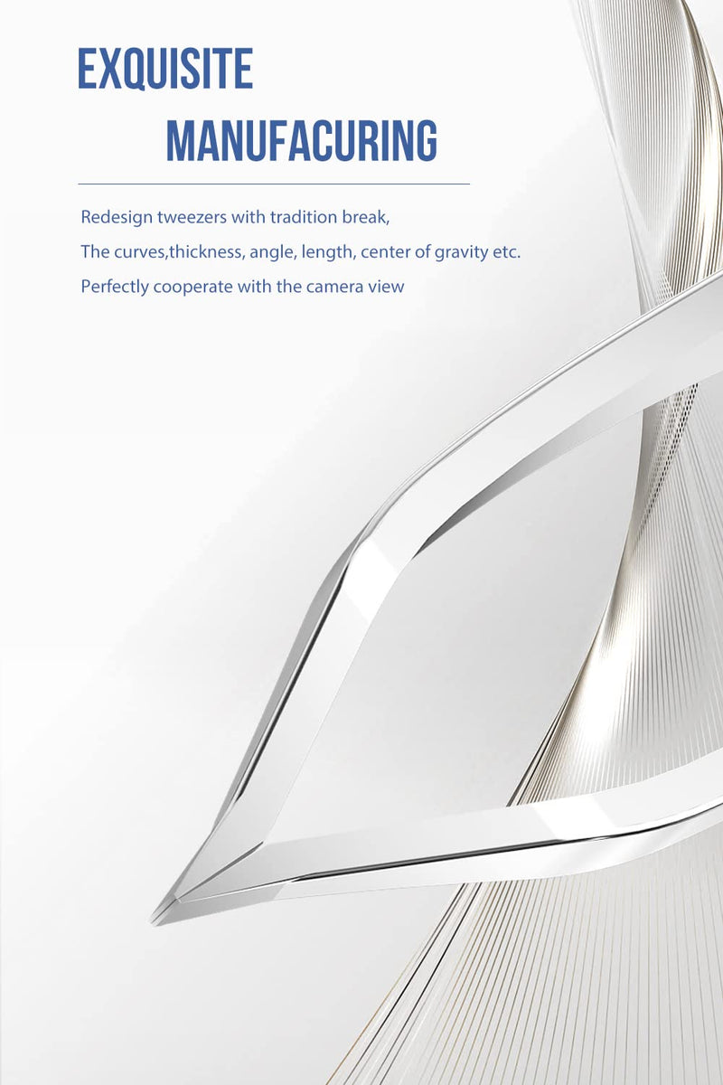 [Australia] - Hair Removal Tweezer with 1080p Camera, Ultimate Precision: Tweezer with Camera - Perfect for Delicate Tasks! - - Ear Hair Eyebrow Tweezer White 