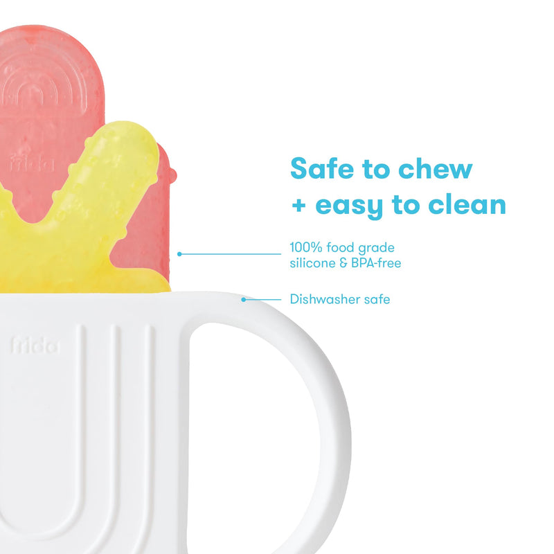 [Australia] - Frida Baby Teething Relief Not-Too-Cold-to-Hold Baby Teether | BPA-Free Silicone Teething Toys 4 in 1 Teether 