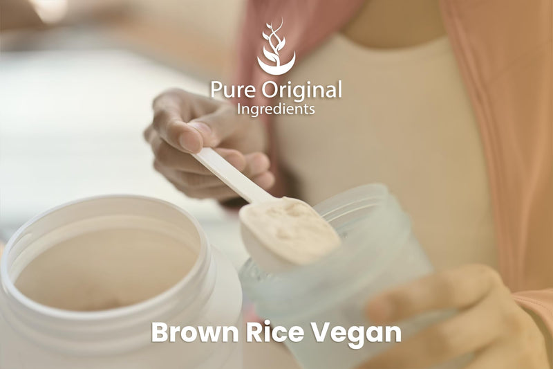 [Australia] - PURE ORIGINAL INGREDIENTS Brown Rice Vegan Protein Powder (1 lb) Sprouted Brown Rice, Gluten Free, Shakes & Smoothies 1 Pound 