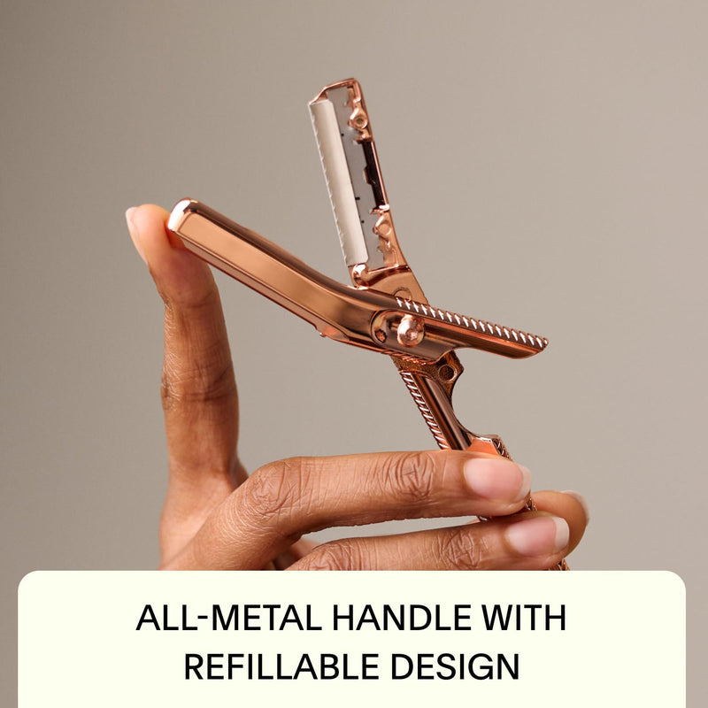 [Australia] - Leaf Shave | The Leaf Dermaplaner, Chrome - All-Metal, Reusable Dermaplaning Razor and Exofliating Tool for Women 
