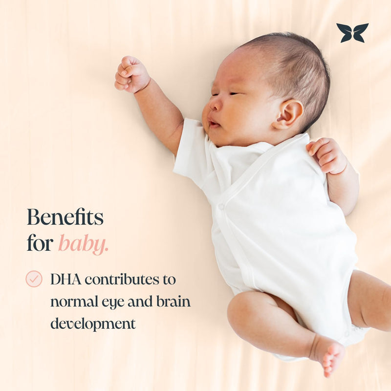 Nurture® Pregnancy Omega 3 | 600mg DHA & 120mg EPA Proven 5-1 Formula | Professor Formulated | Supports Baby Brain & Eye Development | Prenatal, Fertility & Breastfeeding | 56 Softgels | Made in UK