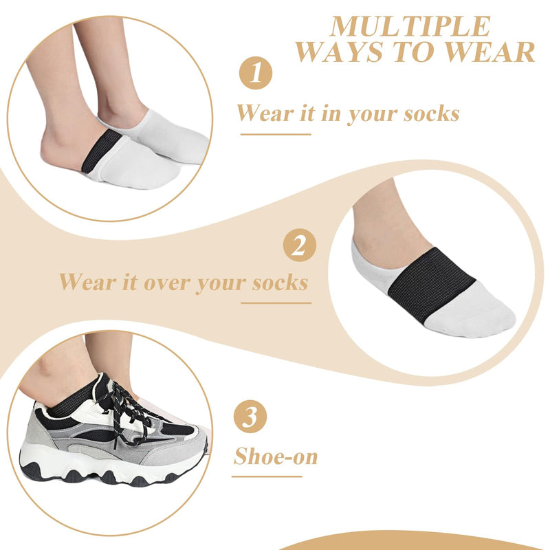 [Australia] - 2 pairs of arch support bandages, metatarsal foot bandage, heel spur bandage with gel pads to relieve flat foot pain, plantar fasciitis bandage, arch bandages for comfort and stability (L) 