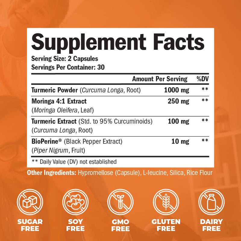 Vimerson Health Women’s Multivitamin & Turmeric Moringa Supplement for Immune Support, Energy, Mood, Hair, Skin, Nails, Joints and Digestion.