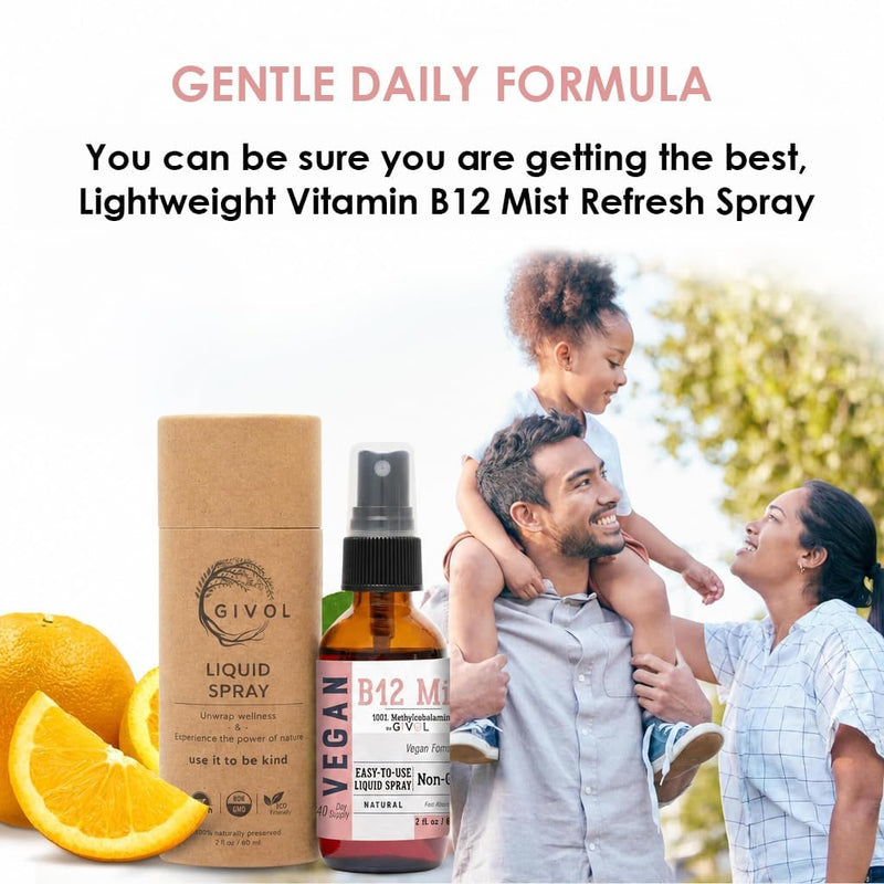 Vitamin B12 Spray Mist - Sugar-Free - Made in USA - 2 FL oz - 60 ml | Liquid spray format designed to complement everyday wellness routines and a convenient spray mist ideal for simple daily use