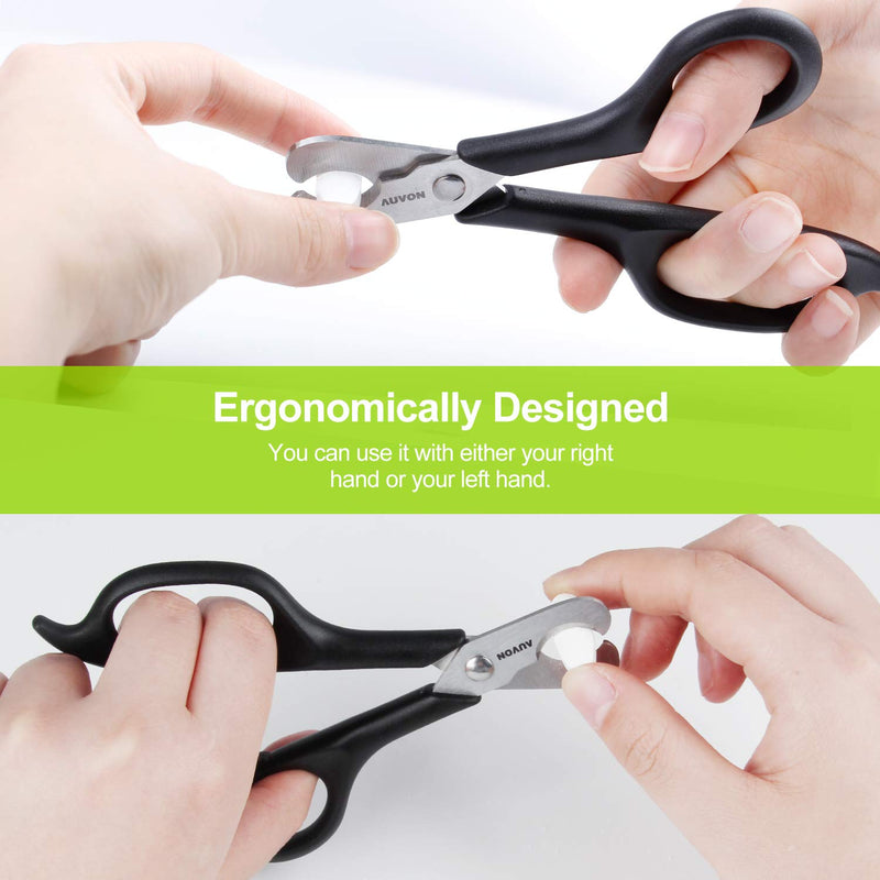 [Australia] - AUVON Scissors-Shaped Pill Cutter, Sharp Blade Pill Splitter for Accurately Dividing Various Size of Vitamins, Tablets and Medications in Half Black 