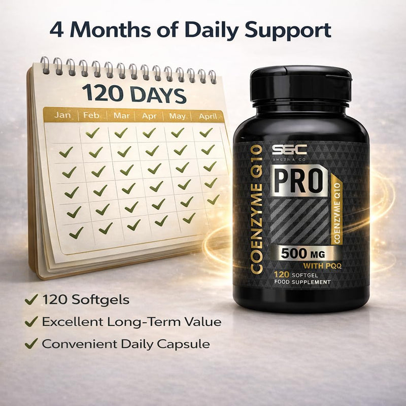 CoQ10 500mg High Strength Capsules – 300 Vegan Softgels with PQQ, Omega 3, Sunflower Lecithin & BioPerine – High Absorption Coenzyme Q10 Supplement – Energy, Heart & Cellular Support – 2 Daily