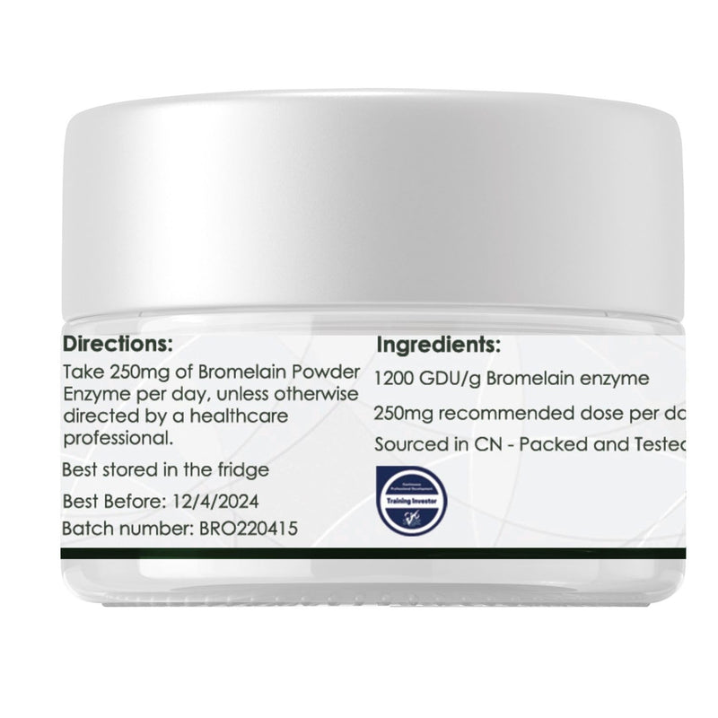 Bromelain Powder Enzyme - Digestive Enzyme Powder, Enhanced Super Digestive Enzymes, Bromalein Enzymes - Vegan, Gluten Free - 50g Bromelain