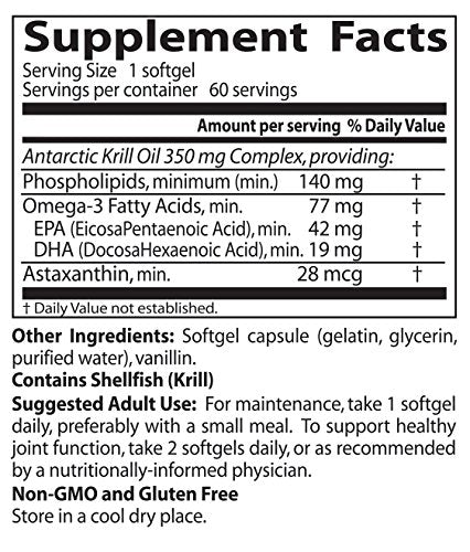 [Australia] - Doctor's Best Real Krill, 350mg 60-Count 