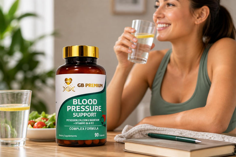 Blood Pressure Support Supplement, with Potassium, Calcium, Magnesium, Vitamins B6 & B12, 90 Capsules
