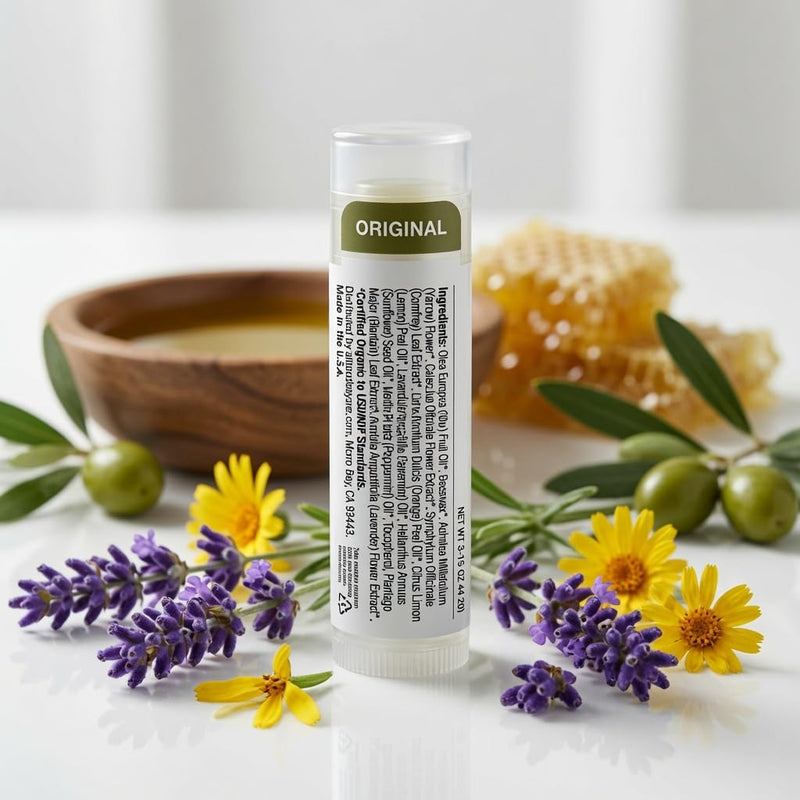 Lip Balm with Olive Oil, Beeswax, Calendula and Vitamin E