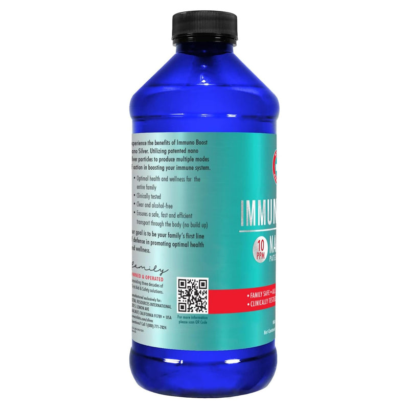 Be Smart Get Prepared Nano Silver Immuno Boost - 16 oz | Daily Immune Supplement for Family - Gluten Free, Vegetarian - Made in USA