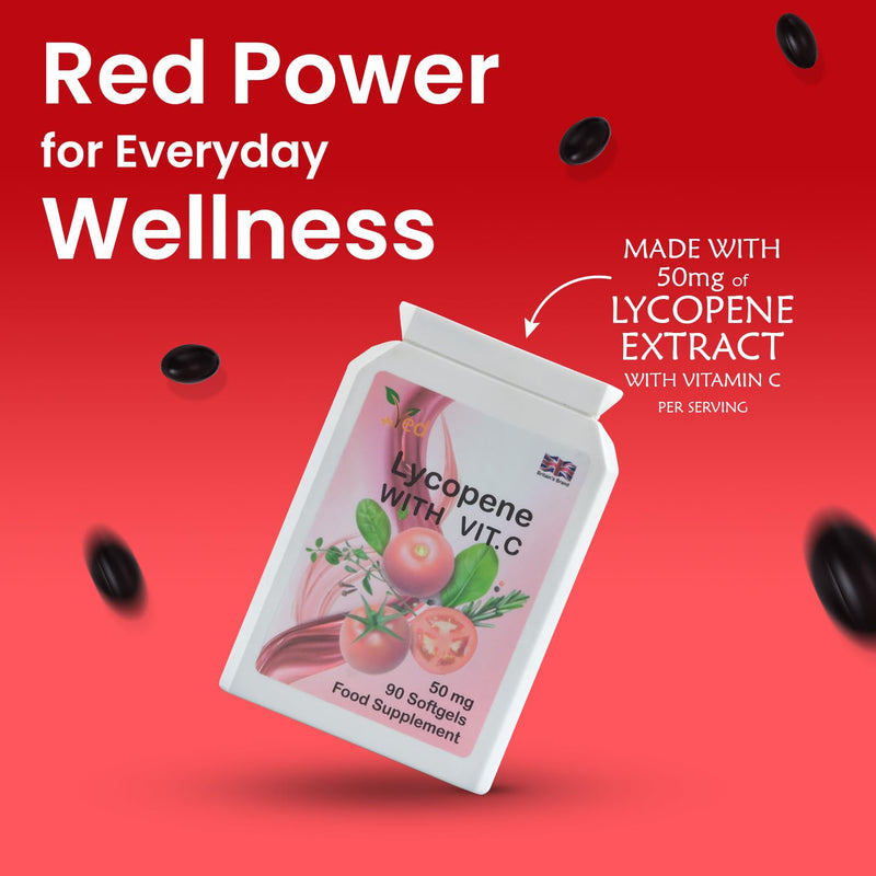 Ved Lycopene Supplement Supports Energy Balance, Non-GMO, High Lycopene,50mg x 90 softgels, 360 Days Supply.