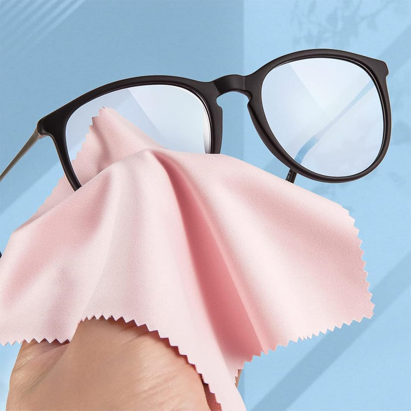 [Australia] - IBXWMNG Set of 10 microfiber cloths for glasses, screen, tablet, cell phone, camera - glasses cleaning cloths in 5 colored designs (18x15cm) 