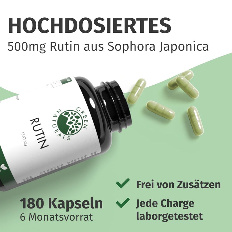 [Australia] - Rutin (180 capsules of 500mg each) - German production - 100% vegan & without additives - supply for 6 months 