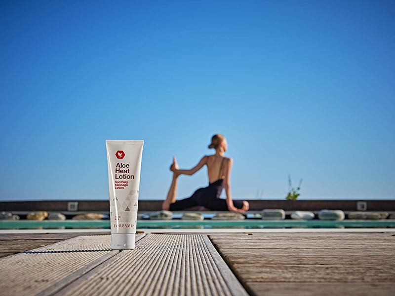 [Australia] - Forever Living - Forever Aloe Heat Lotion with Menthol & Eucalyptus Fragrance - Relaxation and Skin Nourishment - Vegan-Friendly Formula - 4 fl oz. 