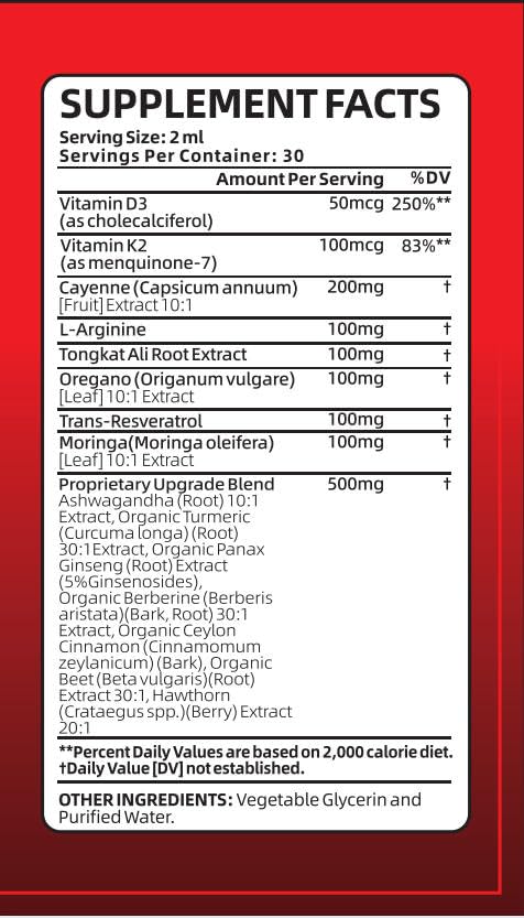 [Australia] - Cayenne Pepper Liquid Drops, Organic Cayenne Pepper Extract with Hawthorn Berry, Beetroot, Turmeric, Vitamin K2 & D3 Supplement for Immune Support, Circulation & Overall Wellness, Gluten Free, 2 Fl Oz 