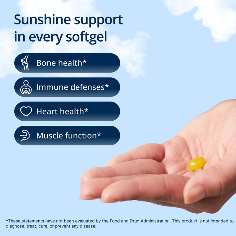 Metagenics Vitamin D3 and Vitamin K2 5,000 IU with MK-7- Vitamin D3 with K2 for Immune Support, Bone & Heart Health-Non-GMO, Gluten-Free-60 Softgels