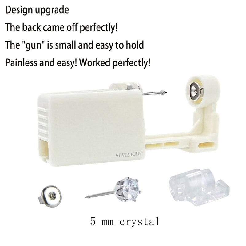 [Australia] - 12 Pack Self Ear Piercing Gun Kit, Disposable Self Ear Piercing Gun Kit with Earring Studs Safety Ear Piercing Gun Kit Tool (Silver) silver 