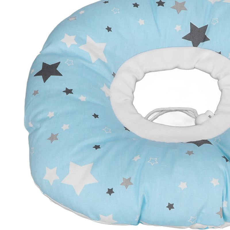 [Australia] - Star Pattern Side Sleeper Pillow with Ear Piercing Hole Pressure Relief for Ear Sore Guard Donut Shaped Pillow for Side Sleeping Ear Comfort Cushion for Side Sleepers with Ear Piercings 