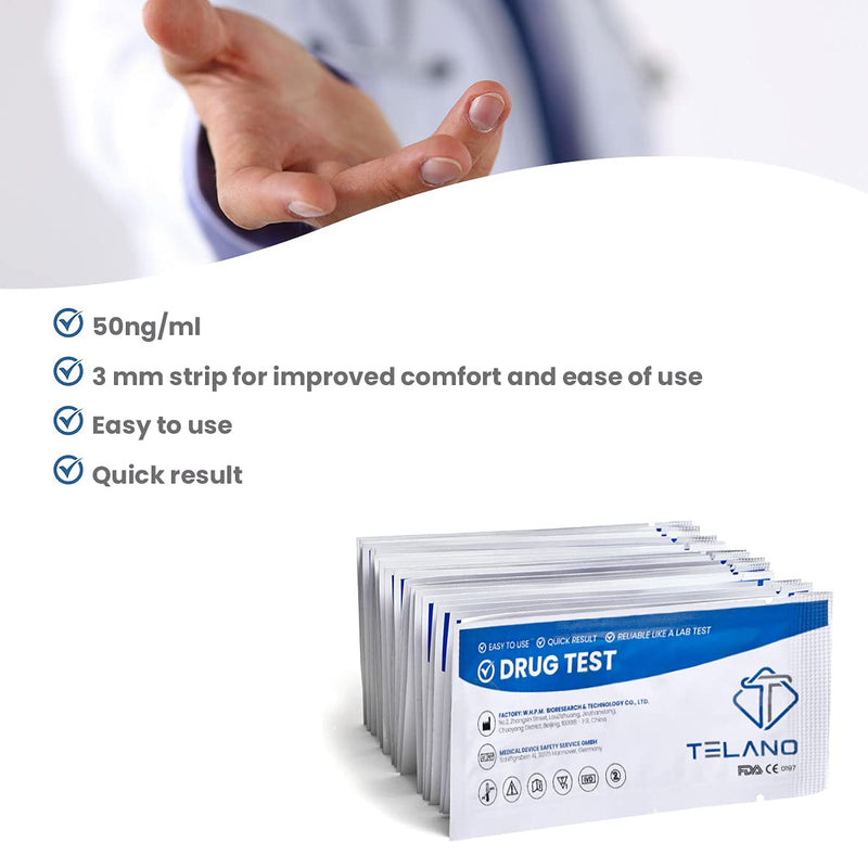 [Australia] - 15x Telano Cannabis Drug Test THC | Urine drug test to detect breakdown products of cannabis, marijuana and hashish in the body | Rapid drug test cannabis 1 piece (pack of 15) 