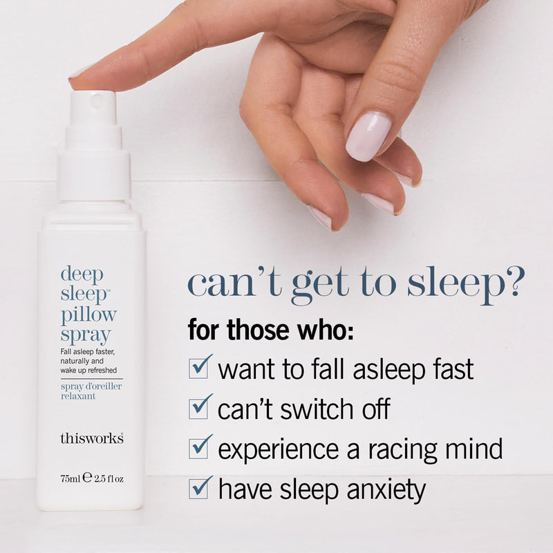 This Works Deep Sleep Pillow Spray 2.5 fl oz - Aromatherapy Sleep Mist | Natural pillow mist with Lavender, Camomile & Vetivert essential oils for calmer, more restful nights 2.5 Fl Oz (Pack of 1)