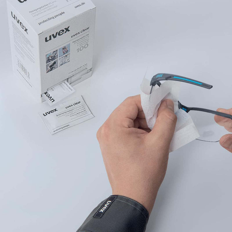 [Australia] - Uvex UX-CLEANTOW glasses & accessories, white, plain 