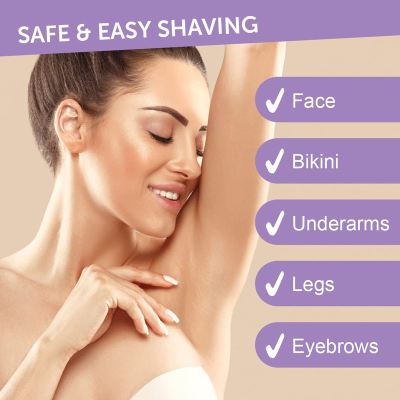 [Australia] - Bauer Professional 38730 Soft & Smooth Lady Shaver/Painless Hair Removal/Arms, Legs and Bikini Trimmer/Battery Operated/Wet and Dry Shaving/Bikini Trimmer Attachment/ 