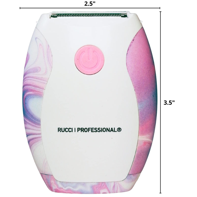 [Australia] - RUCCI | Water-Resistant Marble Glow Lady Shaver for Hair Removal on Wet & Dry Skin, Pink (HR101) 