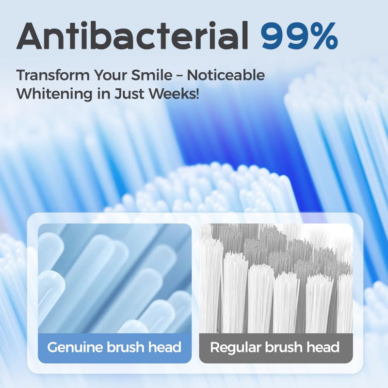 [Australia] - UltraSonic Pro Whitening Toothbrush – 37,200/Min Vibrations, 180-Day Battery, 2 Brush Heads & Travel-Friendly – Dentist-Recommended Deep Clean White 
