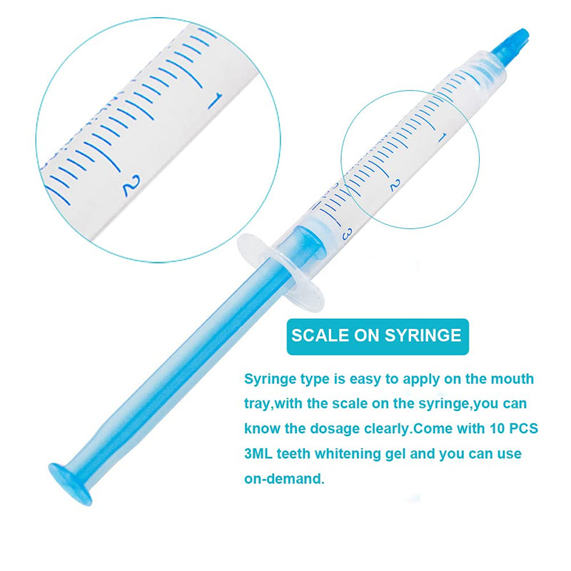 [Australia] - Professional Teeth Whitening Gel 10 PCS 3ML Sensitive Tooth Whitener Gel Syringes Refills 35% CP Bleaching Gel for Teeth Whitening Light 
