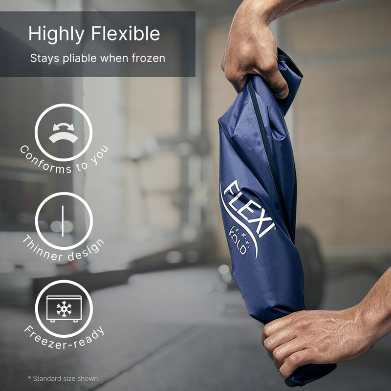 [Australia] - FlexiKold Gel Soft Flexible Ice Packs for Injuries - Reusable Freezer Cold Pack, Cold Compress & Cooling Gel Pad for Face, Shoulder, Hip, Leg, Arm, Ankle & Foot Injury - Medium - 7.5‚Äù x 11.5‚Äù Medium (Pack of 1) 