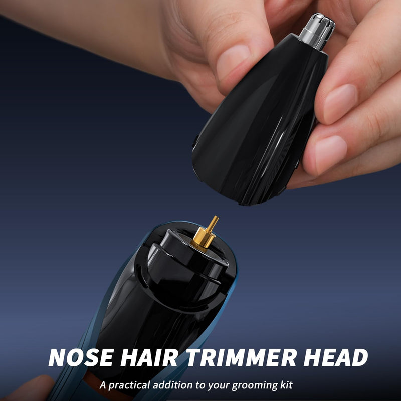 [Australia] - Body Hair Trimmer for Men, Mens Body Groomer with Beard & Nose Trimmer, Dual-Head, No Nick Shaver Electric Razor for Face, Pubic Hair, All-in-One Ultra-Sharp Blade 