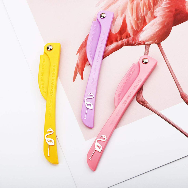 [Australia] - Limo Eyebrow Razor, Facial Hair Trimmer, 6 PCS - Purple+Yellow+Pink, Women's Facial Hair Maintenance, Sensitive Skin, Modern Style Purple+Yellow+Pink 6pcs 